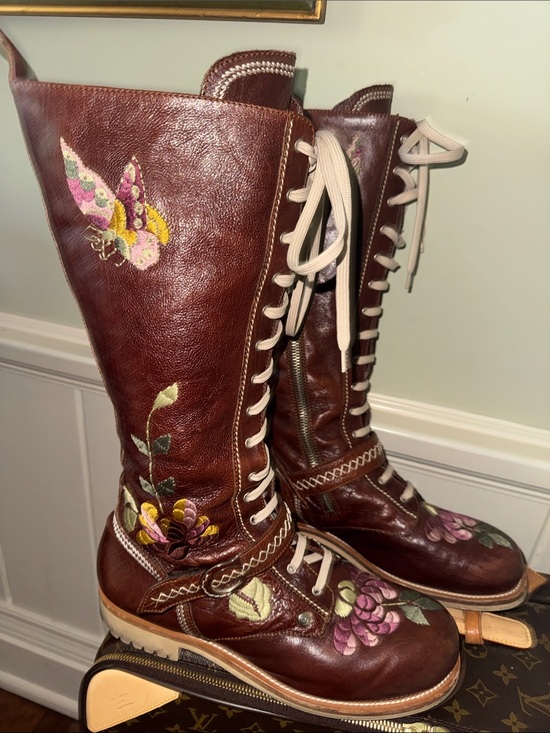 Dior Shoes - Christian Dior Vintage John Galliano 2005 Leather Knee-High Riding Boots 40 10